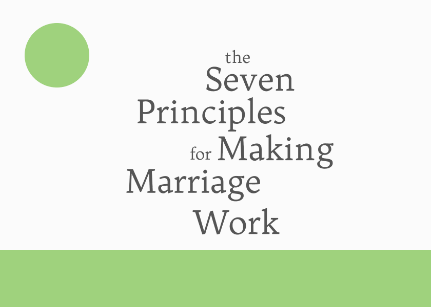 Bookcover of The Seven Principles for Making Marriage Work.